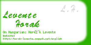 levente horak business card